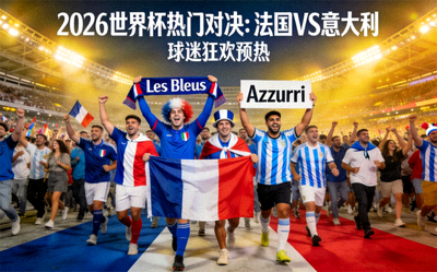 2026世界杯热门对决预告图 - 法国与意大利球迷欢呼场景